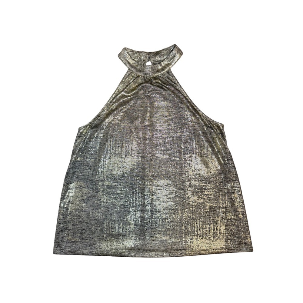 Sunday in Brooklyn by Anthropologie Metallic Halter Top Party Blouse Women's